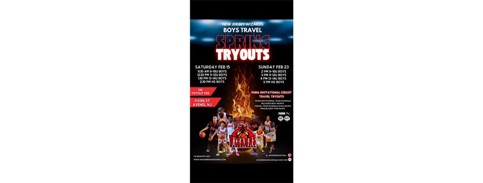 AAU SPRING BOYS Tryouts (2nd - HS) 